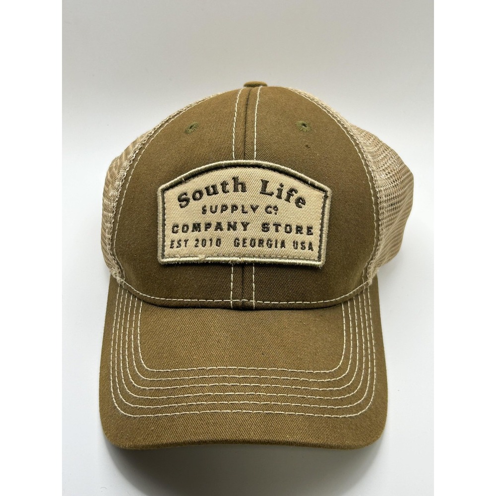 South Life Supply Co Hat Cap Snap Back One Size Brown Mesh Trucker Mens Georgia